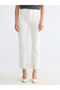 Ecru Crop Flare Women's Jean Pants - 5