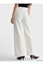 Ecru Wideleg Women's Jean Trousers - 6