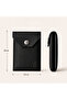 Genuine Leather Card Holder – Functional Design Compatible with Cards and Cash - Black - 4