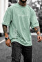 -Erkek 3 Thread Oversize T-Shirt – Casual Elegance & Comfort the Boston