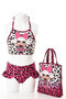 Girl's 3-Piece Swimsuit Set with Bag (Bag+Swimsuit+Bikini) 3-10 Years 12649N - 2