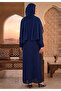 Nida Fabric Handmade Embroidery Dantel Comfortable Arabic Muslim Abaya With Sheila For Women - 6