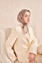 وشاح حرير تويل بنمط بسيط بني 90x90 - 5