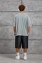 Men's T-Shirt Perfect Match Print Gray Oversize Printed Crew Neck Cotton - 3