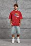 Men's T-Shirt Perfect Match Print Red Oversize Printed Crew Neck Cotton - 4