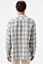 Men's Regular Fit Dark Blue Linen Shirt Plaid Linen Men's Shirt Dark Blue - 2