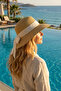 Women's Straw Summer Hat with Bow Detail - 3