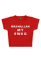 Mashallah My Swag Printed Crop Baby Tee