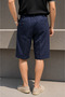 Men'S, Double Pleated, Old Money Culture, Elastic Waist, Regular-Fit, Linen Weave, Cotton Shorts 309 - 5