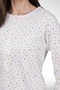 Women's Plus Size Floral Patterned Long Sleeve Buttoned Pajama Set: 3 Pieces (Bottom, Top, Long Robe) 3-Piece Set 100% Cotton - 6