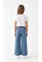 Stoned Bow Patterned Girls' T-Shirt and Pants Set - 4