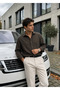 Men's Premium Muslin 100% Cotton Oversize Long Sleeve Shirt - 3