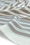Gray Geometric Striped Silk Scarf - 2