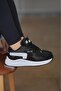 Women's Black and White Sneakers Daily Sneakers 086 - 3