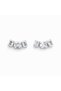 (Silver) Stylish Luxury Evening Dress Earrings with Zircon Stones - 3
