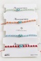 Ilkeshop Oval Nazar Crystal Macrame Rope Bracelet 1 cm (222033) - Lilac - 2