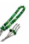 Natural Agate Stone Prayer Beads with Silver Color Metal Tassel, Stylish Men's Accessory, Gift Prayer Beads - 4