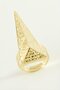 ILKESHOP Pyramid (05114) خاتم معدني-أصفر - 2