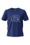 Mountain Themed Custom Printed Navy Blue 100% Cotton Outdoor T-Shirt - "The Mountains Are Calling"