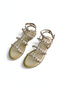 Beige Pin Women's Gladiator Sandals Ew4042 - 6