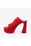 Women's Neolit ​​Sole Satin Platform Heeled Slippers 1141 - 2