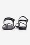 Women's Sandals with Thin Straps and Gold Detail, Stylish and Casual, Loomia Black - 5