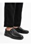 Men's black genuine leather orthopedic sole seasonal dad shoes