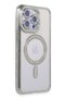 Ilkeshop New iPhone 15 Pro Case Joke Simli Magneticsafe Case (185843) - Silver
