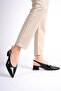 Vienna Women's Black Open-Back Low-Heeled Shoes - 3