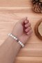 Howlite Stone Patterned Shiny Onyx Stone Bracelet Natural Stone Bracelet Natural Stones Original - 2