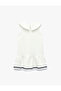 Ruffled Bow Detailed Sleeveless Baby Collar Dress - 4