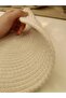 Kartopu Large Runner American Service Wicker Coffee Table Kitchen Table Serving Tray Jute Luxury Dowry Cover - 5