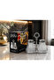 Glass Salt and Pepper Shaker Set with Stand, 3 Piece Metal Spice Container 80 Cc