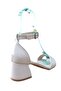 953 Women's Single Strap Short Thick Heel Ankle Open Shoes - 4