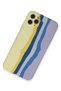 Ilkeshop New iPhone 11 Pro Case Ebruli Launch Silicone (124915) - Yellow-Lilac - 2