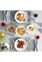 24-Piece Modern Porcelain Dinnerware Set for 6, White, Series LUNA - 7