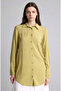 Z3538Azkh473 Khaki Regular Fit Shirt Collar Long Sleeve Tunic - 3
