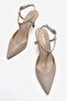 Women's Thin Heeled Open Back Platform Heeled Shoes Ten Kirişik - 5