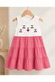 Girl's Cherry Embroidered Hat and Summer Dress - 4