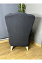 Bohem Cotton Fabric Sultan Protrussion Model Complete Dressing Chair Cover, It Is a Thick Fabric. - 4