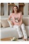 Women's Pajama Set Heart Teddy Bear - 3