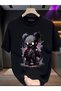 Keb 1. quality printed oversize t-shirt daily t-shirt trendy fashion and modern style style 100% organic cotton relaxed fit slit round neck
