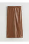 Zippered Leather Look Pencil Skirt for Style Enthusiasts from Uzg Store - 3