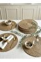 Wicker Jute Plate Set of 6 American Service Plate 33 cm Diameter Plate - 3
