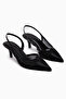 Cathe Black Pointed Toe Women's Heeled Shoes - 3