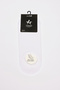 Men's White Single Silicone Supported Anti-Sweat Breathable Sneaker Sports Socks