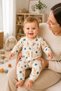 Baby Boy/Girl Safari Patterned Snap-On Jumpsuit Seasonal Baby Jumpsuit - 3