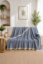 Siena Navy Blue Sofa Cover Shawl 170X210 cm with Fringes