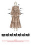 Chiffon Ruffle Dress 9886 - Mürdüm - 6
