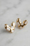 Gold Speckled Enamel Heart Premium Steel Earrings - 2